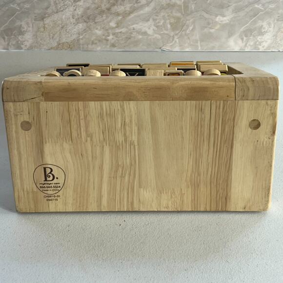 Wooden Alphabet Abacus ABCs Numbers Learning Activity Center Educational Toy - Picture 4 of 9